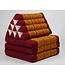 Coussin Thaïlandais Triangulaire Matelas 3 Parties 50x175x8cm Orange Thaï