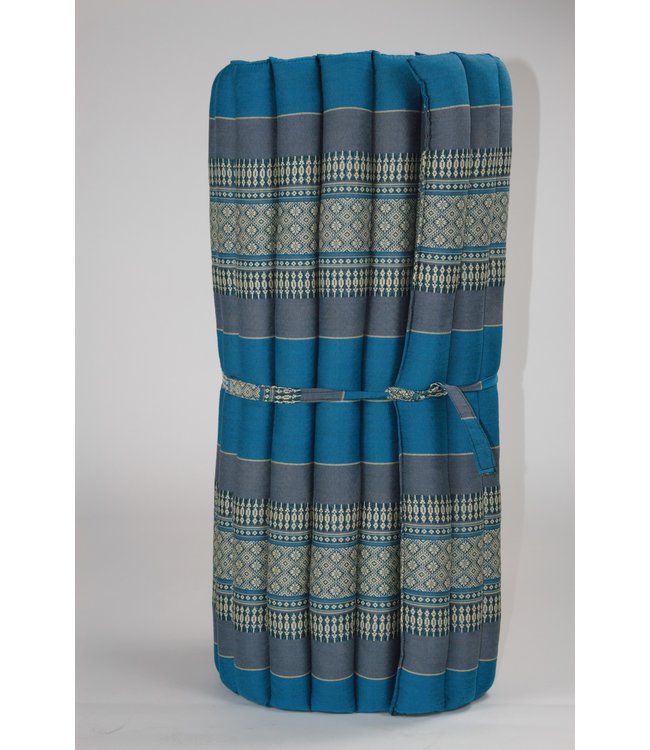 Thai Meditation Mat Rollable Mattress 80x200cm Yoga Kapok-Filling Blue