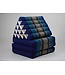 Thai Triangle Cushion Mattress Foldable XL 54x180x6cm Ocean Blue