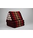 Coussin Thaïlandais Triangulaire Matelas 3 Parties XL 54x180x6cm Rouge