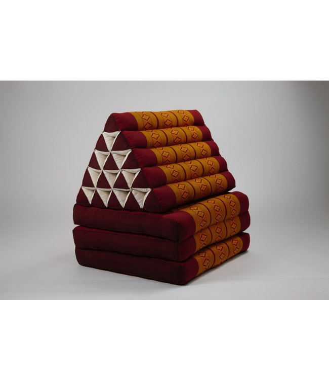 Thai Triangle Cushion Mattress Foldable XL 54x180x6cm Thai Orange