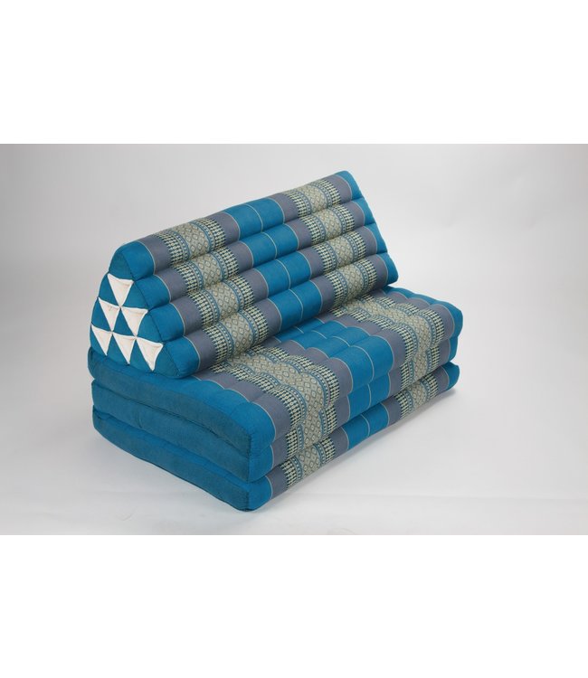 Thais Kussen Meditatie Driehoek Vloer Ligmat Yoga Uitklapbaar Kapok 80x190cm XXXL Hemels Blauw