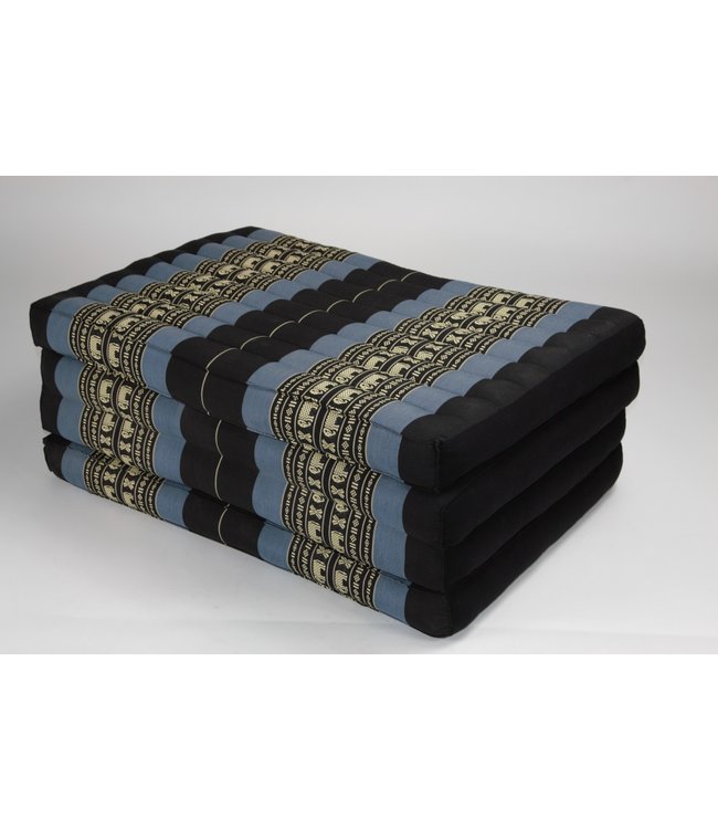 Materasso Tailandese 4 Pieghevole 80x200x8cm XXXL Nero Elefante