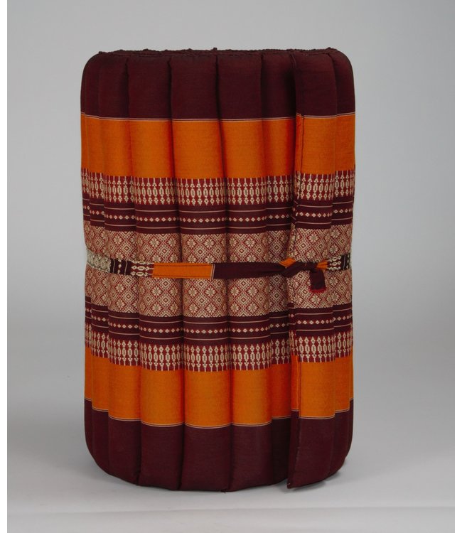 Colchón Tailandés Enrollable 190x50x4.5cm Rojo Naranja