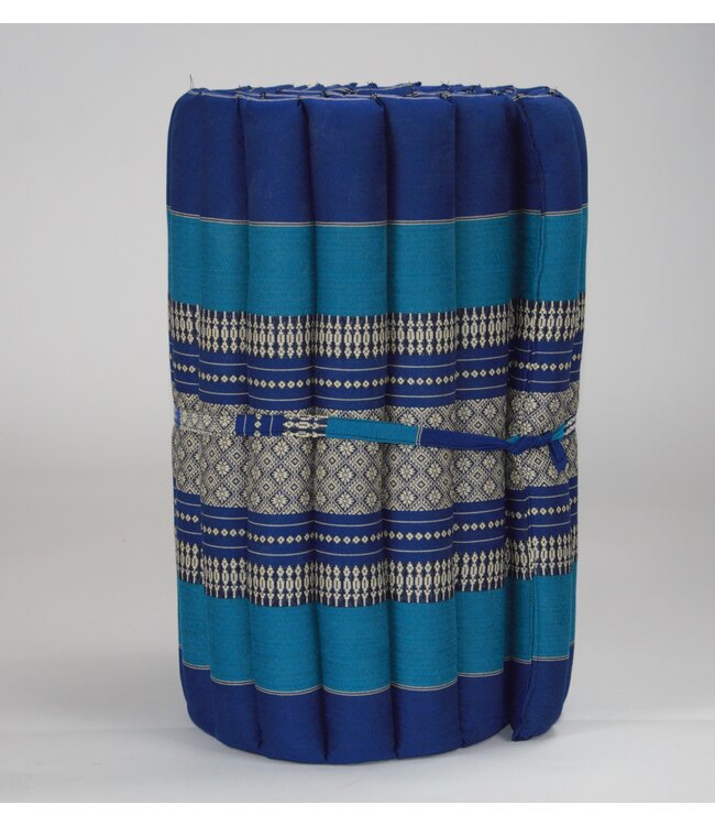 Matelas Thaï Enroulable en Coton et Kapok - 50x190cm - Azuré