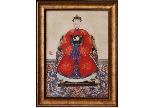 Fine Asianliving Pintura de Retrato de Antepasado Chino An50xAl60cm Giclee Hecho a Mano