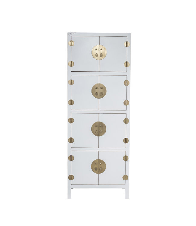 Armoire Chinoise Blanc L67xP45xH180cm - Orientique Collection