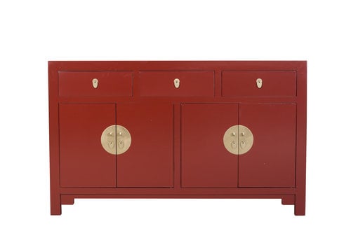 Fine Asianliving Chinese Sideboard Ruby Red - Orientique Collection W140xD35xH85cm