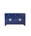 Chinese Dressoir Blauw Midnight Blue B140xD35xH85cm - Orientique Collection