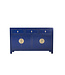 Credenza Cinese Blu Notte L140xP35xA85cm Orientique Collezione