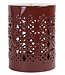 Taburete de Cerámica Geo Rojo Burdeos hecho a mano D33xH46cm