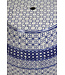 Keramische Kruk Blauw Wit Geo Patronen Handgemaakt D33xH46cm