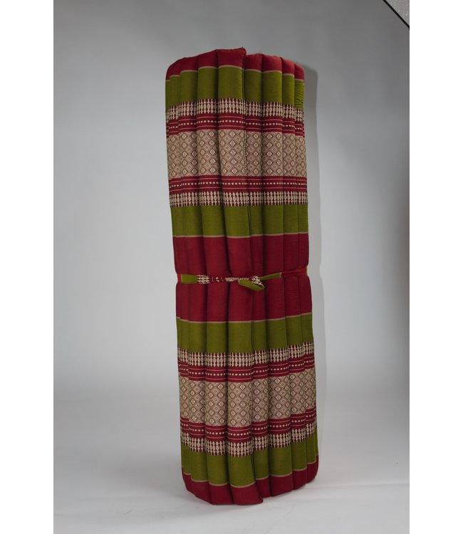 Thai Mat Rollable Mattress 200x100x4.5cm Burgundy Green