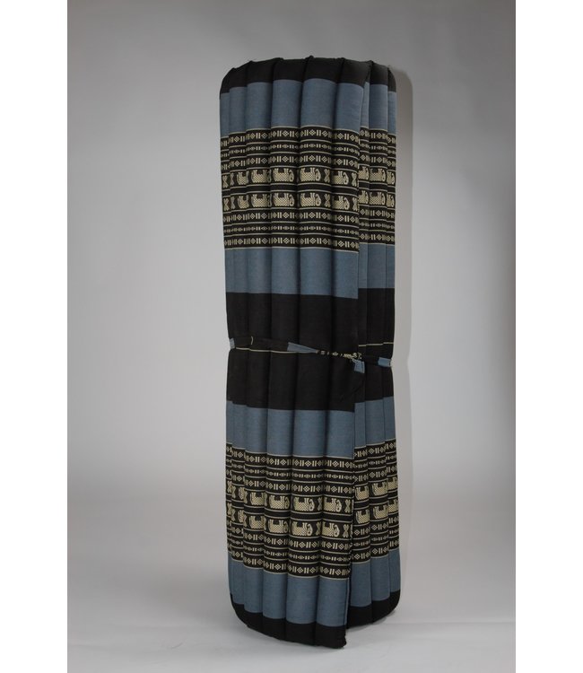 Thaimatte Rollbar Kapokfüllung 200x100x4.5cm Schwarz