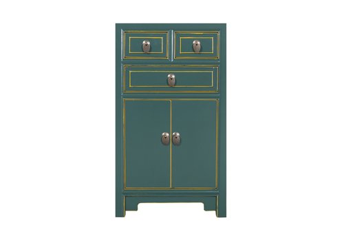 Fine Asianliving Chinese Cabinet Teal W44xD42xH77cm