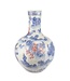 Chinesische Vase Porzellan Drache Rot D39xH55cm