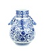 Fine Asianliving Vase Chinois Dragon Bleu et Blanc Diam24xH29cm