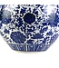 Chinese Vaas Porselein Lotus Handgeschilderd Blauw-Wit D32xH46cm