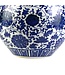 Jarrón de Porcelana Chino Loto Azul y Blanco D.32 x Alt.46 cm
