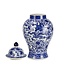 Tarro de Jengibre Chino Porcelana Dragón Azul y Blanco D.27 x Alt.51 cm