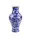 Vaso Cinese in Ceramica Porcellana Peonia Blu D19xA36cm