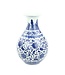 Chinese Vase Porcelain Lotus Blue White D20xH31cm