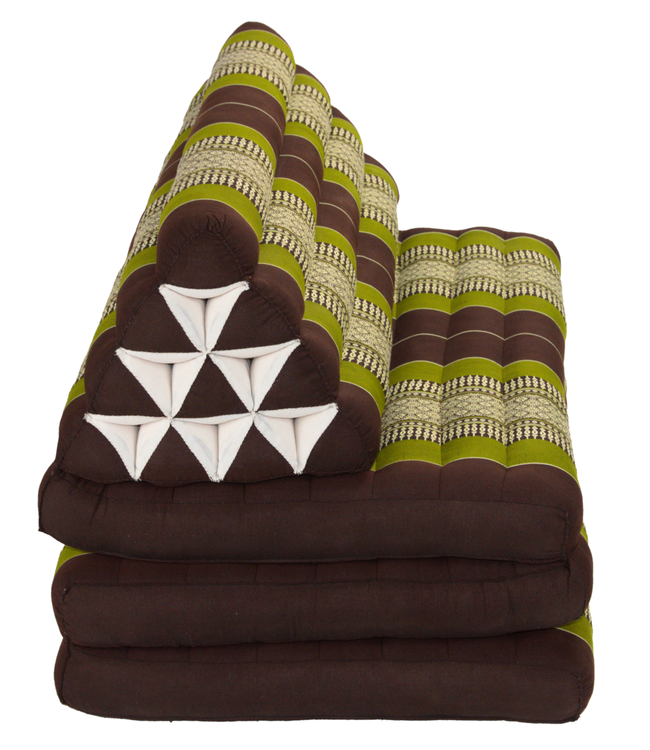 Thais Kussen Meditatie Driehoek Vloer Ligmat Yoga Uitklapbaar Kapok 80x190x7cm XXXL Groen