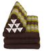 Coussin Thaïlandais Triangulaire Matelas 3 Parties XXXL 80x190x7cm Vert