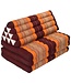 Thai Cushion Three-fold 80x190x7cm Triangle Cushion XXXL 8 Roll Seat Burgundy Orange