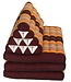 Thai Cushion Three-fold 80x190x7cm Triangle Cushion XXXL 8 Roll Seat Burgundy Orange
