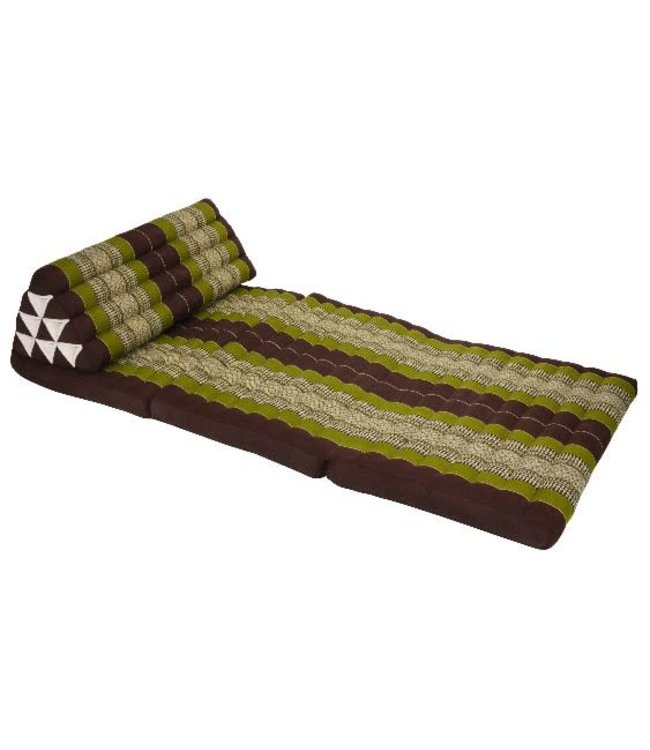 Thais Kussen Meditatie Driehoek Vloer Ligmat Yoga Uitklapbaar Kapok 80x190x7cm XXXL Groen
