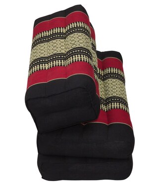Fine Asianliving Thais Kussen Meditatie Mat Yoga Blok Uitklapbaar 50x75x12cm Kapok Rood