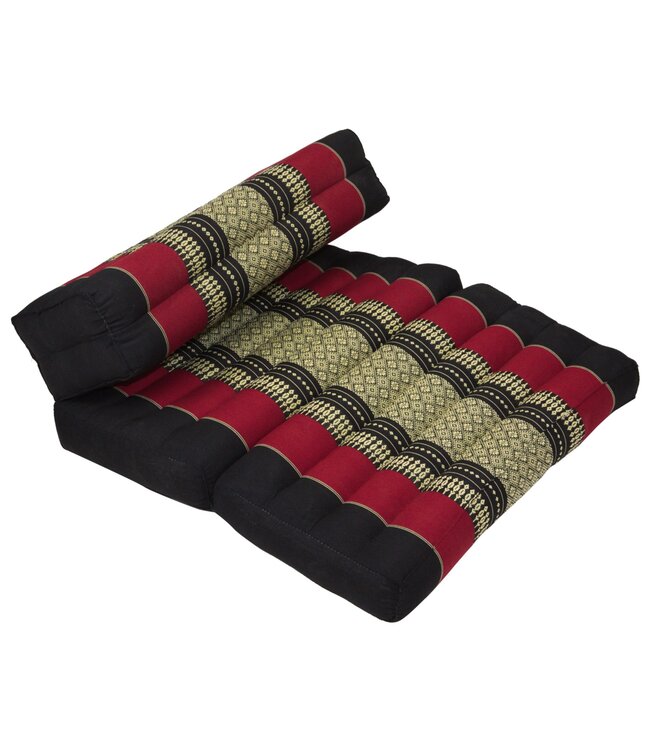 Thai Kissen Yoga Sitz 50x75x12cm Meditation Matte Faltbar Kissenblock  Kapok Rot