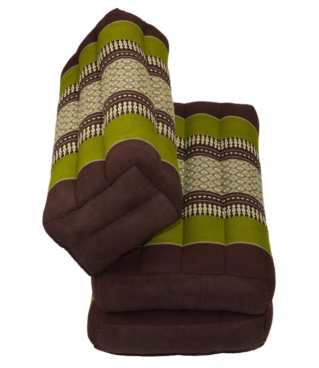 Thai Cushion Yogaseat 50x75x12cm Foldable Meditation Mat Pillow Block Kapok Green