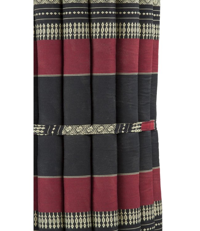 Thaise Mat Oprolbaar Matras 200x100x4.5cm Zwart Rood