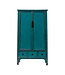 Antique Chinese Cabinet Glossy Blue W105xD47xH189cm