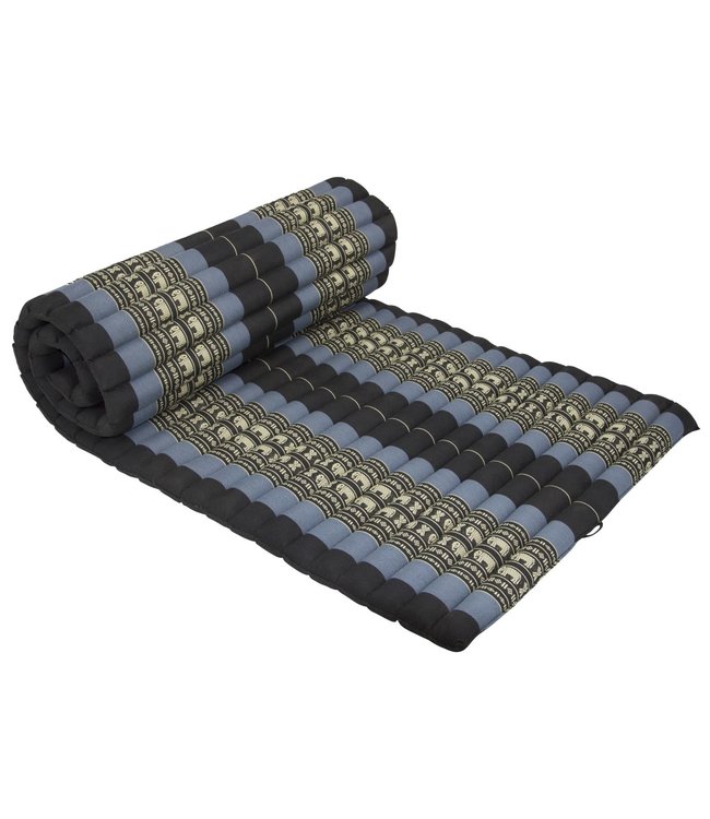 Materasso Arrotolabile Thai 190x78x4.5cm Nero Elefanti