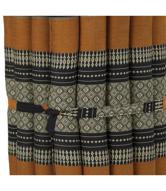 Colchón Tailandés Enrollable 190x50x4.5cm Naranja Negro