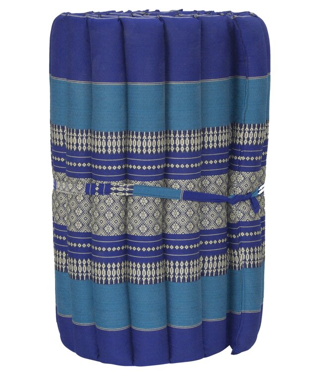 Matelas Thaï Enroulable en Coton et Kapok - 50x190cm - Azuré