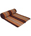 Thai Mat Rollable Mattress 200x77x4.5cm Mat Cushion Burgundy Orange