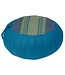 Thai Meditation Cushion Sitting Cushion Round Zafu Blue 40x17cm