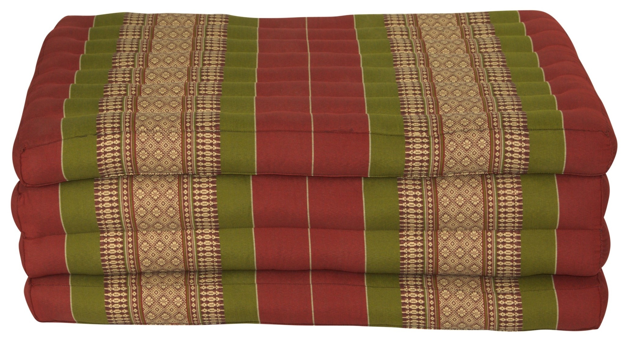 Cuscino Materasso Thailandese Triangolare 54x180x6cm XL Kapok Verde -  Orientique - Asianliving