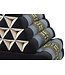 Coussin Thaïlandais Triangulaire Matelas 3 Parties XL 54x180x6cm Noir