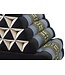 Thai Triangle Cushion Mattress Foldable XL 54x180x6cm Black Elephants