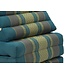 Coussin Thaïlandais Triangulaire Matelas 3 Parties XL 56x180cm Bleu