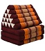 Thai Triangle Cushion Mattress Foldable XL 54x180x6cm Burgundy Orange