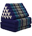 Coussin Thaïlandais Triangulaire Matelas 3 Parties XL 54x180x6cm Océan Bleu