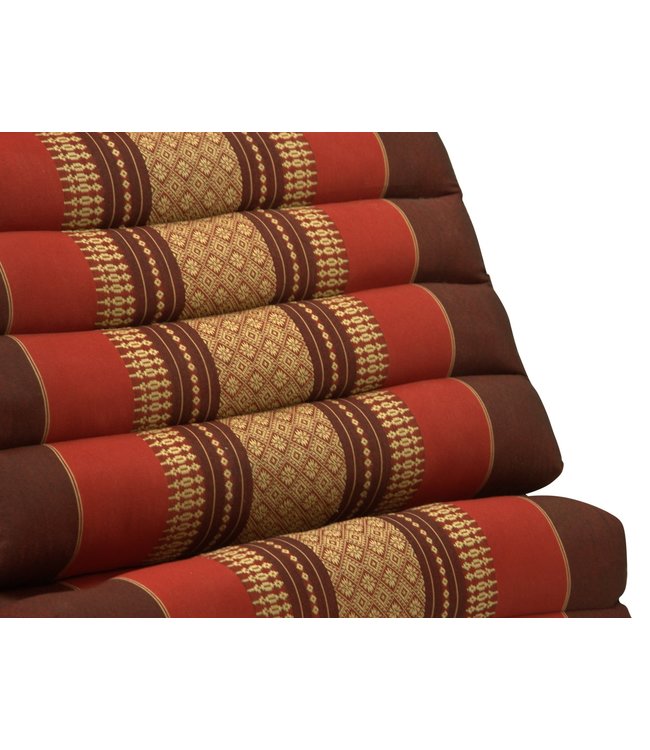 Coussin Thaïlandais Triangulaire Matelas 3 Parties XL 54x180x6cm Rouge