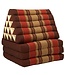 Colchón Tailandés de 3 Pliegues con Cojín Triangular Plegable 54x180x6cm XL Rojo