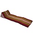 Coussin Thaïlandais Triangulaire Matelas 3 Parties XL 54x180x6cm Rouge Vert